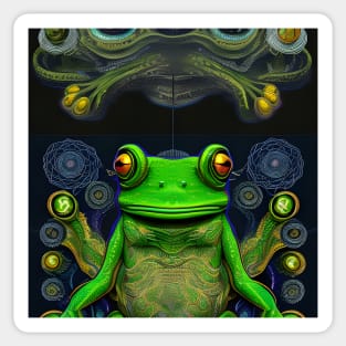 Frogger Spirit Animal (9) - Trippy Psychedelic Frog Sticker